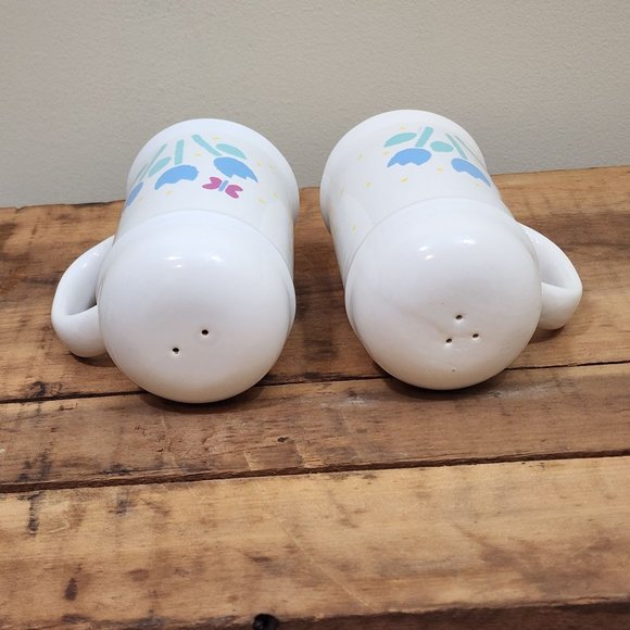 New Avenues garden faire large ceramic vintage salt & pepper shakers Floral - Picture 3 of 8